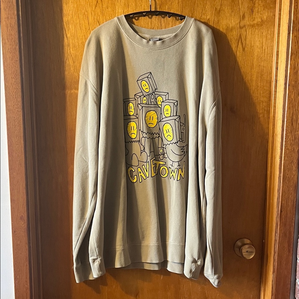 Cavtown Graphic Men's Crewneck Sweater - Olive XL